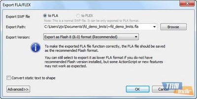 Скачать Flash Decompiler Trillix 3.2.0.630 программа экспорта SWF файлов обратно во FLA бесплатно