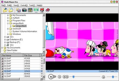 Скачать Flash Player Pro v3.51 - усовершенствованный проигрыватель flash анимации. (от 13 марта 2007 Support Vista) бесплатно