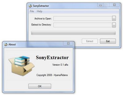 Скачать SonyExtractor v0.1a (Распаковываем Recovery диски VAIO) бесплатно