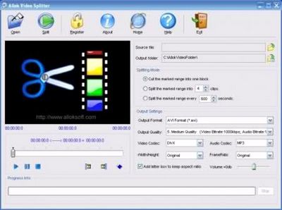 Скачать Allok Video Splitter 3.1.1117 + Portable 3.1.1117 бесплатно