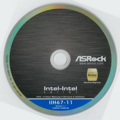 Скачать Оригинальный диск от материнской платы ASRock на чипсете Intel H67 1.1 x86 x64 [2012, ENG] бесплатно