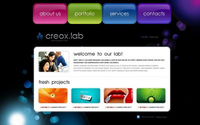 Скачать Creox.Lab - Flash Site Template бесплатно