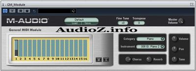 Скачать M-Audio - GM Module VSTi v1.0 бесплатно