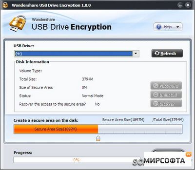 Скачать Wondershare USB Drive Encryption 1.0.0 ENG бесплатно