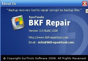 Скачать SysTools BKF Repair 3.0 Eng бесплатно