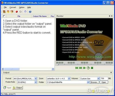Скачать Winxmedia DVD MPEG/AVI/Audio Converter 4.35 бесплатно