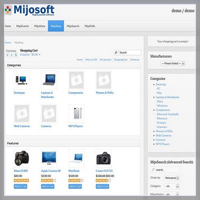 Скачать MijoShop 2.2.5 - OpenCart внутри Joomla [обновлено 20.02.2014] бесплатно