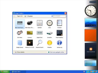 Скачать Windows Sidebar for XP бесплатно