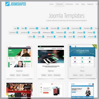Скачать JoomShaper шаблоны для Joomla 1.5 - 2.5 - 3.3 бесплатно